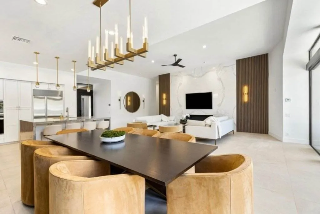 Staged dining room ready for showings