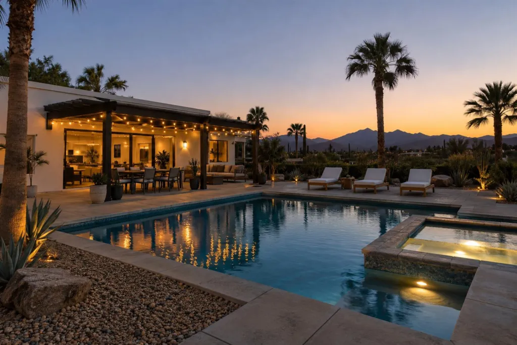 Private pool at one of the Las Vegas vacation rentals vs. hotels compared here